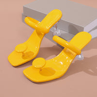 Plus Size High Heel Slippers Candy Color Women's Slippers