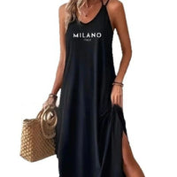 Fashion Women's Wear Solid Color Loose Vest Dress
