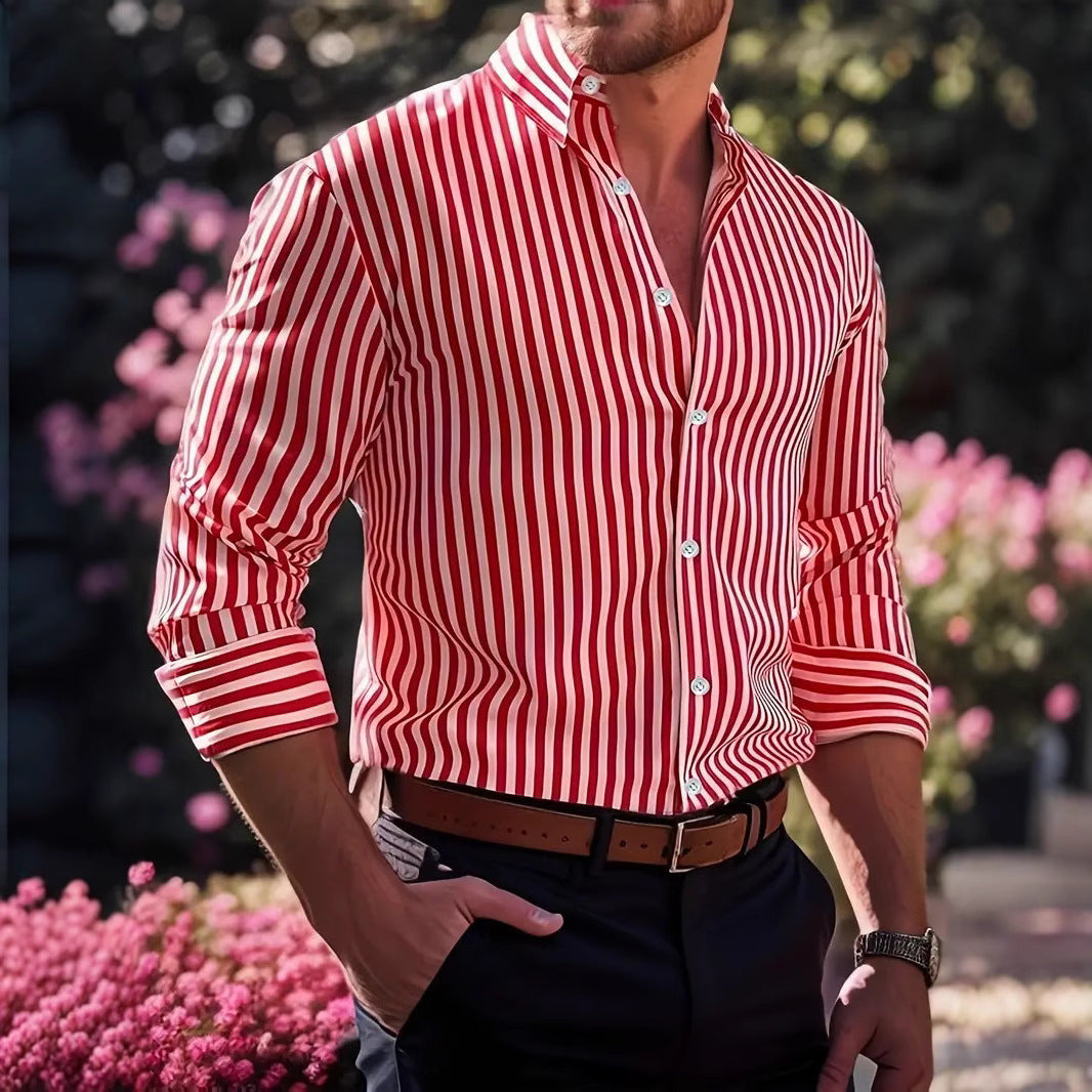 Long Sleeve Shirt Creative Element 3D Digital Printed Shirt