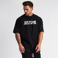 Muscle Men's Loose Workout Short Sleeve T-shirt