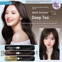 Hair Dye Dark Brown Easy To Comb Color Female Bubble Plant Natural Non-stimulation