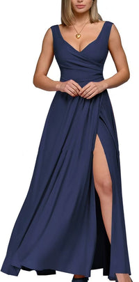 Solid Color Sleeveless Waist Dress