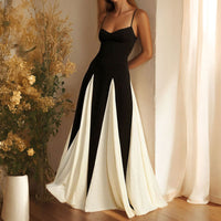 Fashion Temperament Camisole Contrast Color Loose Dress